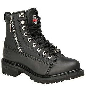 Milwaukee Motorcycle Clothing Company MB208 Accelerator Black Leather Ladies Boot