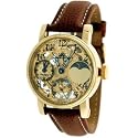Adee Kaye Men's Mechanical 2 Time Zone Skeleton Watch with Sun-Moon Indicator Model AK-4098-M