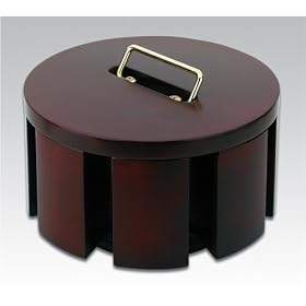 Be-Active Mahogany Poker Chip & Playing Card Caddie