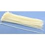 100 White Nylon Cable Zip Ties Self Locking 4.8mm 12"