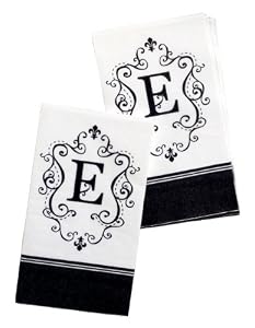 Monogram Paper Napkins - E