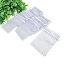 Artwedding 100pcs Luxury Organza Wedding Party/Birthday/Christmas Favor Bags/Gift/Jewellery Pouches 12.5*18cm, Silver