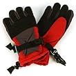 Ages 4-7 Winter Thinsulate 3M Waterproof Ski Snow Palm Grip Strap Gloves Red Black