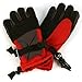 Ages 4-7 Winter Thinsulate 3M Waterproof Ski Snow Palm Grip Strap Gloves Red Black