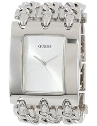GUESS Womens G85719L Multi-Chain Silver-Tone Bracelet Watch