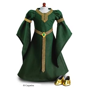 Celtic Princess ~ Dress and Shoes Fits 18 American Girl by Girlfriends Collection Carpatina Dolls