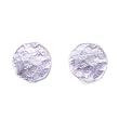 Kenneth Jay Lane Satin Silver Large Coin Clip On Earring
