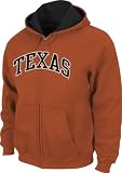Texas Longhorns Youth Dark Orange Tackle Twill Full Zip Hooded Sweatshirt