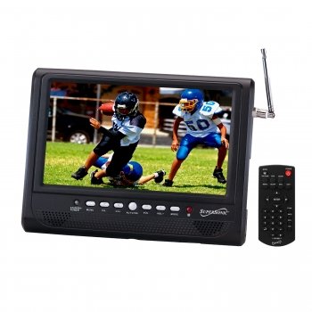 Top Quality Supersonic SC-196D 7 Portable LCD TV with ATSC Digital Tuner, AC/DC Adapter & Rechargeable Battery By SUPERSONIC