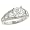 Tapered Baguette/Pave Diamond Eng. Ring.91cttw (CZ ctr