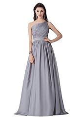 One Shoulder Chiffon  Lace Ruched  Ball Gown Evening Dress/Prom Dress 