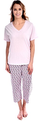 Pink Lady Women's Tank Top and Confetti Print Capri Pant Pajama Set