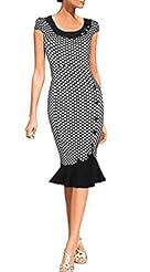 Vintage Scoop Neck Cap Sleeves Polyester/Spandex Cocktail Club Dress/Evening Dress/Bridesmaid Dress/Party Dress 