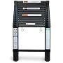 Telesteps 1205 Black 12-1/2-Foot 300-Pound Duty Rating Aluminum Telescoping Extension Ladder, Black