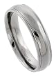 Titanium 6 mm (1/4 in.) Domed Comfort Fit Wedding Band Ring w/ Raised Edges(Available in Sizes 7 to14)