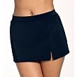 Caribbean Joe Solid Slit Skirt With Bottom Brief