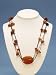 Style Violet Amber Tiered Cord Necklace
