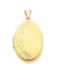 14k Yellow Gold Heavy Weight Oval Locket. Gold Weight- 4.63g.