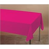 Bright Pink Rectangular Plastic Tablecover - 54