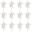 12 Pieces of 30" Silver Dollar Spray White Plastic