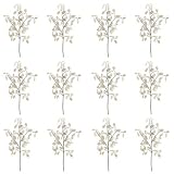 12 Pieces of 30" Silver Dollar Spray White Plastic