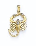 14K .05CT DIA SCORPION PENDANT - GH16739