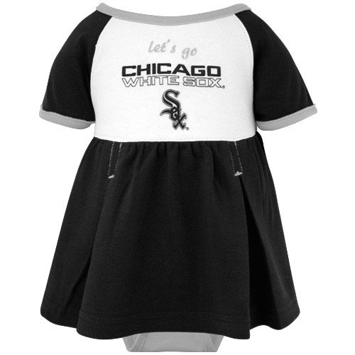 Majestic Chicago White Sox Infant Girls Tri-Color Creeper Dress (3-6 Months)
