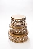 Opulent Treasures Moroccan Cake Stands Set of 3 (Gold)