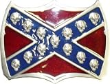 Men's REBEL FLAG SKULLS Punk Rock Metal Belt Buckle