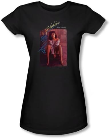 Flashdance - Womens Title T-Shirt In Black, Size: Medium, Color: Black