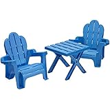 Amazon.com: American Plastic Toys Adirondack Table and Chairs Set: Toys