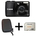 Canon Digital Camera Powershot A1200 Black+Case+ 4GB Memory