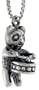Sterling Silver Drum-playing Panda Bear Pendant, 5/8 in. (16mm) tall