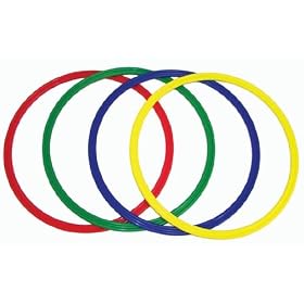 Click here to buy Gym And Outdoor Games Indoor Games Hoops Accessories Flat Hoops - 15.5 Flat Hoops - Set Of 12 -....