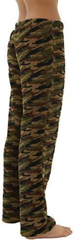 Womens Camo Pajamas Pants Soft and Warm Fleece Pajamas Lounge Wear Drawstring Sizes: Medium