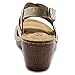 Ollio Women's Shoe Suede Velcro Strappy Wedge Sandal