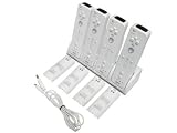 New Charger Dock + 4 x Battery for Nintendo Wii Remote