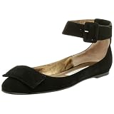 Cynthia Vincent Women's Beth Ankle Strap Flat,Black,8 M