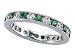 1.35 cts Tsavorite and Diamonds Eternity Band - Platinum, 18kt White or Yellow Gold