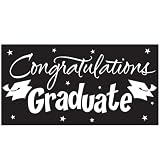 Congratulations Graduate Black Graduation Giant Banner