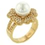Size 7 Pearl Cz Gift Sterling Silver Jewelry Ring Fashion