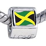 Jamaica Flag Beads - Pandora Bead & Bracelet Compatible