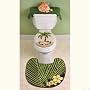 PALM TREE bathroom decor TOILET TOPPER & Rug Mat