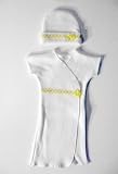 White with Yellow Lace Gown Set (Four preemie and newborn sizes)
