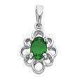 14K White Gold Tsavorite Pendant