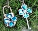 Shugo Chara Lock and Key Necklace,Blue Color ,Lock can be opened.