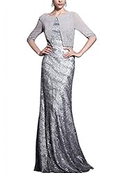 A-line Cocktail Floor Length Scoop Neck Mermaid Sequined Beaded Elbow Length Sleeves Chiffon/Satin Homecoming Dress/Pageant Dress/Prom Dress/Party Dress/Wedding Dress 