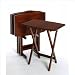 Winsome Curved Rectangular TV Tray in Walnut Beechwood