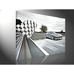 Bild auf Leinwand SLR MCLAREN FINISH Kunstdruck als Wandbild, by Tom Harris, Leinwanddruck Bilder fertig zum Aufh�ngen AUFGESPANNT. amazon - Vergleichbar mit einem �lbild oder Gem�lde - kein Poster- oder Fototapete druck 100x75cm #e2467