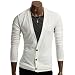 Mens Casual V-neck Button Cardigan Sweater WHITE 2XL (T131Z) - WHITE